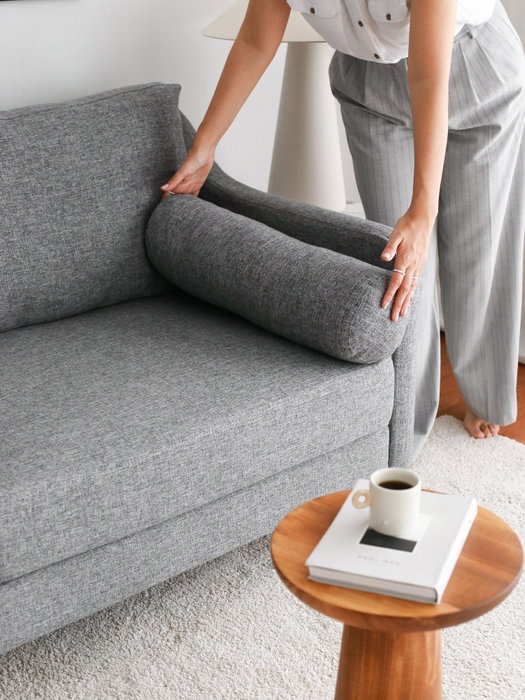 Atelier Del Sofa Nordi Sofá de 3 Plazas de Madera - Gris Atelier Del Sofa Nordi Sofá de 3 Plazas de Madera - Gris